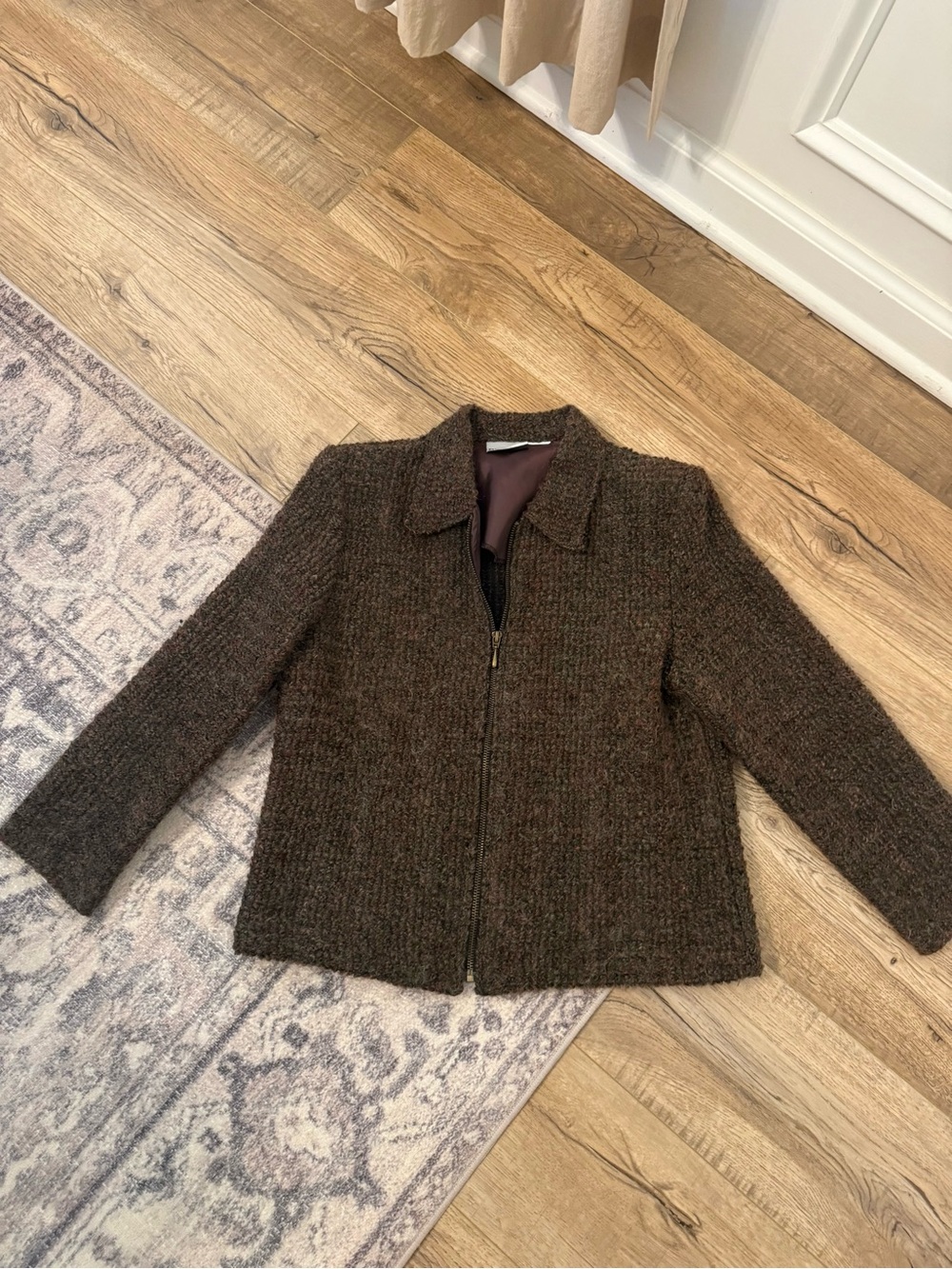 Fashion Bug Brown Zip Front Jacket Like New
